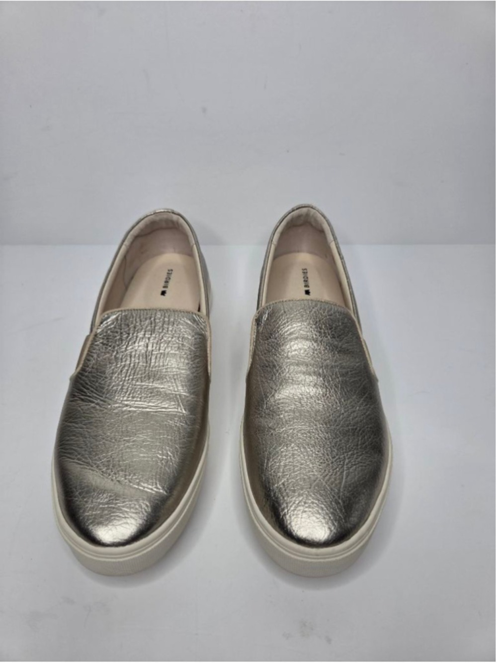 Birdies Swift Leather Gold Slip On Sneakers Women's Size 10.5 Metallic - Picture 4 of 12
